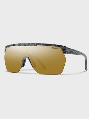 Smith XC Sunglasses matte grey marble frame with bronze mirror lense. Flip up